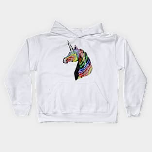 Rainbow Zebra Unicorn Kids Hoodie